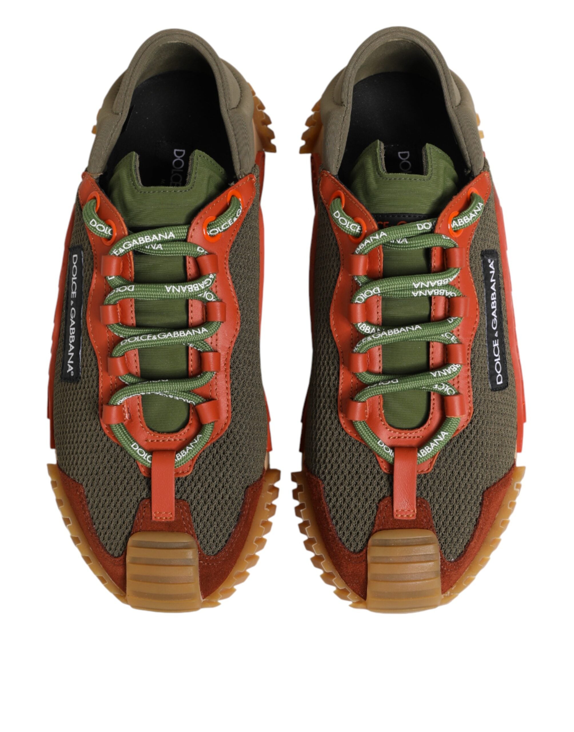 Dolce & Gabbana Multicolor Lace Up Low Top NS1 Sneakers Men's Shoes