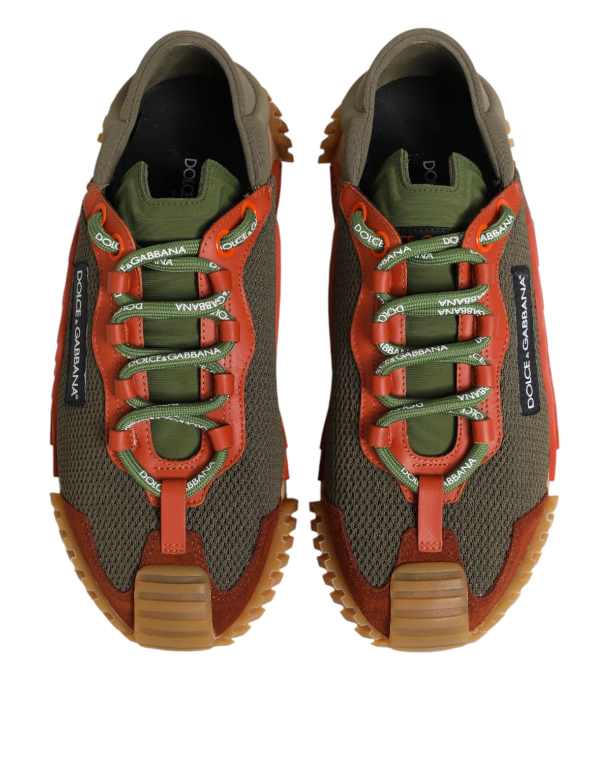 Dolce & Gabbana Multicolor Lace Up Low Top NS1 Sneakers Men's Shoes