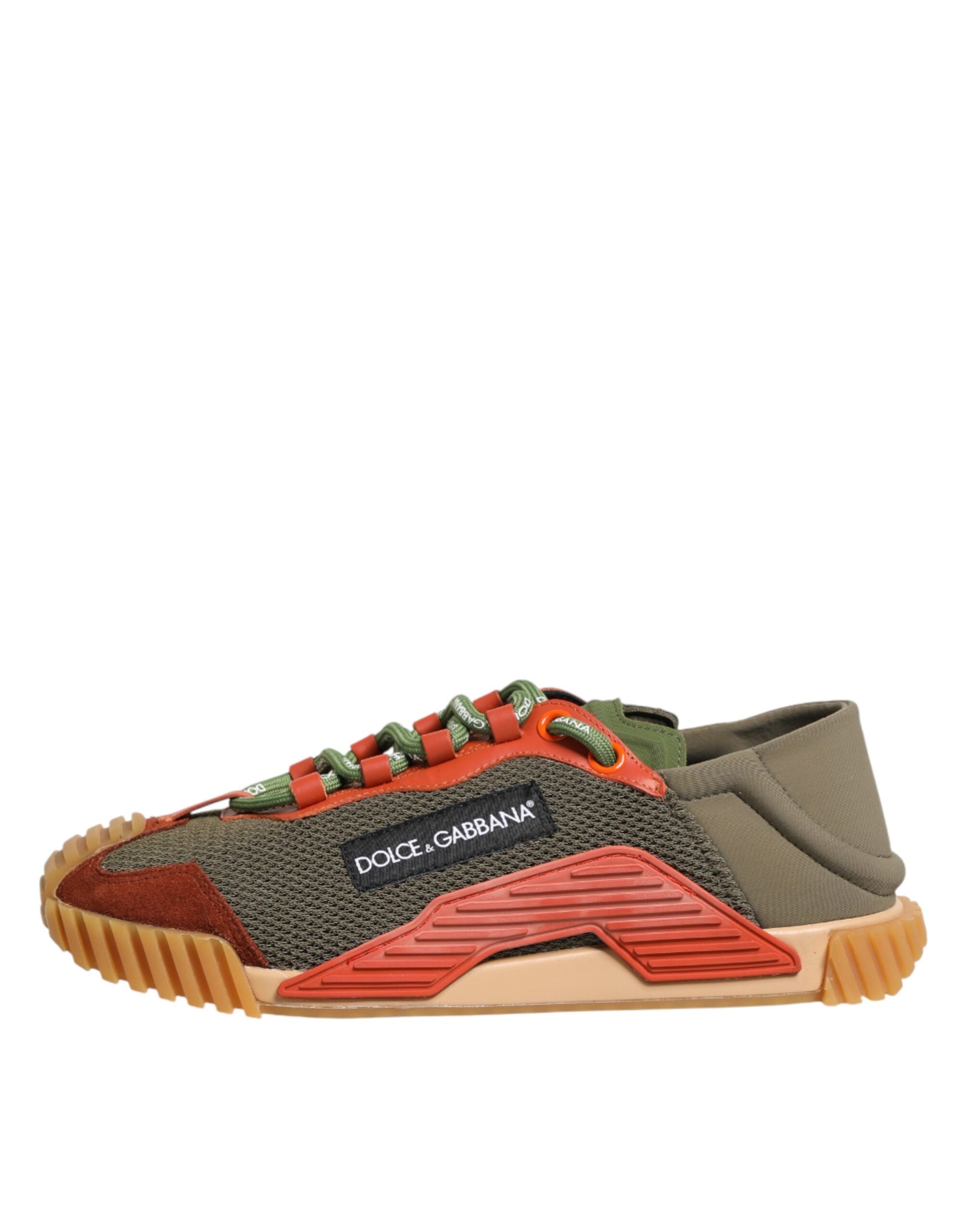 Dolce & Gabbana Multicolor Lace Up Low Top NS1 Sneakers Men's Shoes