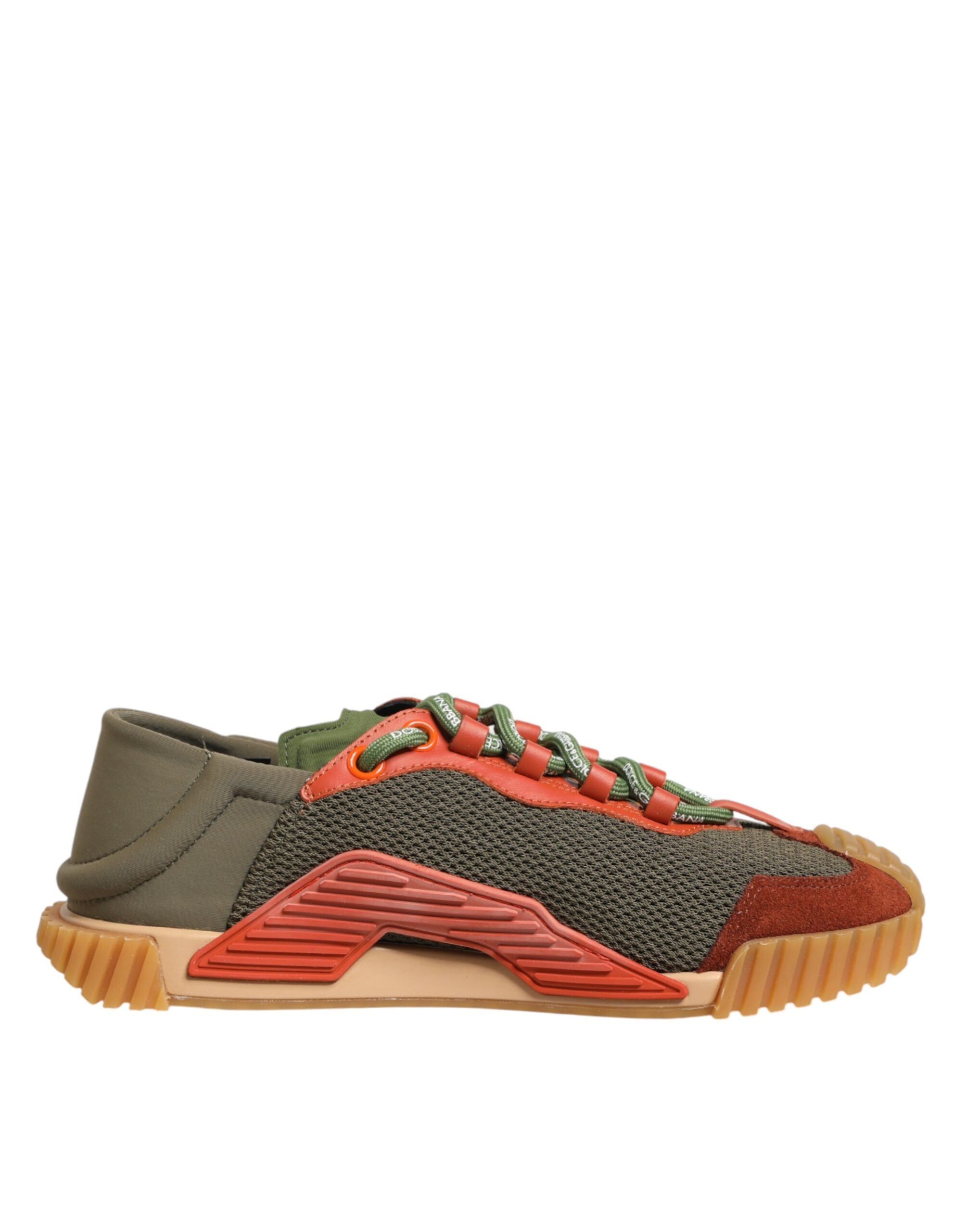Dolce & Gabbana Multicolor Lace Up Low Top NS1 Sneakers Men's Shoes