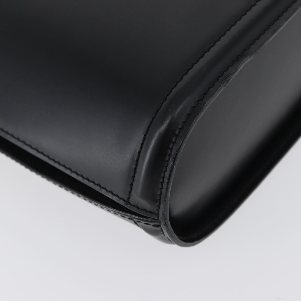 Bally Vintage Leather Black Leather Handbag (Pre-Owned)