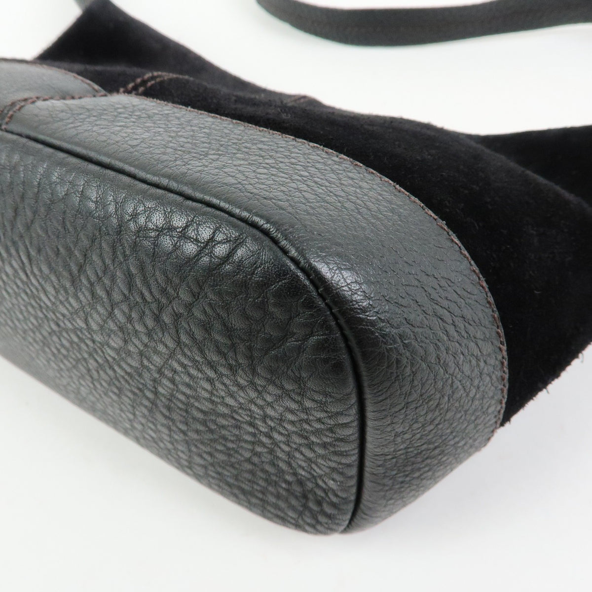 Miu Miu Shoulder Suede Black Suede Shoulder Bag Bag (Pre-Owned)