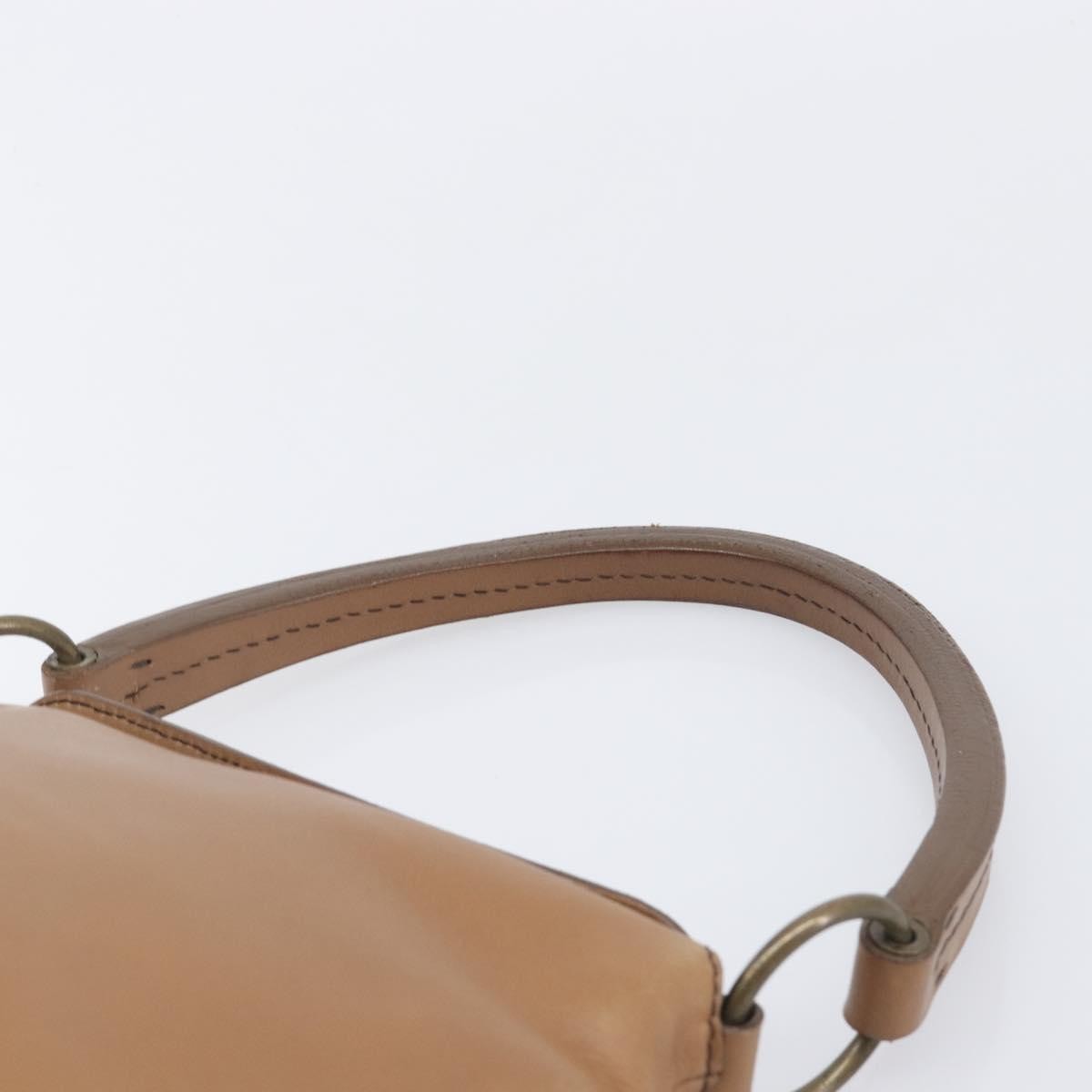 Miu Miu Beau Top Handle Leather Brown Leather Handbag (Pre-Owned)