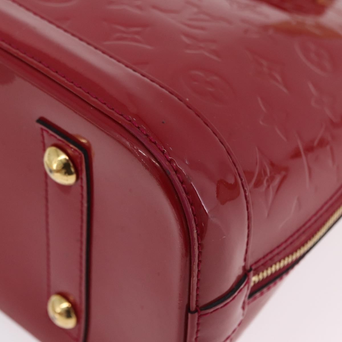 Louis Vuitton Alma Monogram Vernis Pink Patent_Leather Handbag (Pre-Owned)