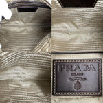 Prada Beige Canvas Shoulder Bag (Pre-Owned)