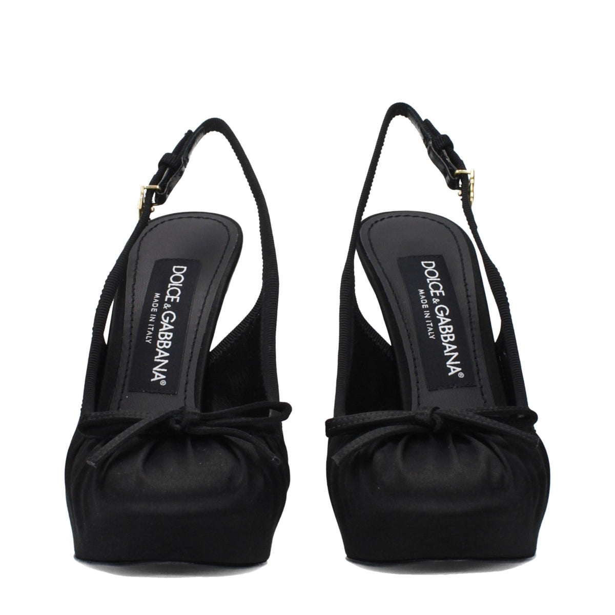 Dolce & Gabbana Black Satin High Heel Women's Pumps