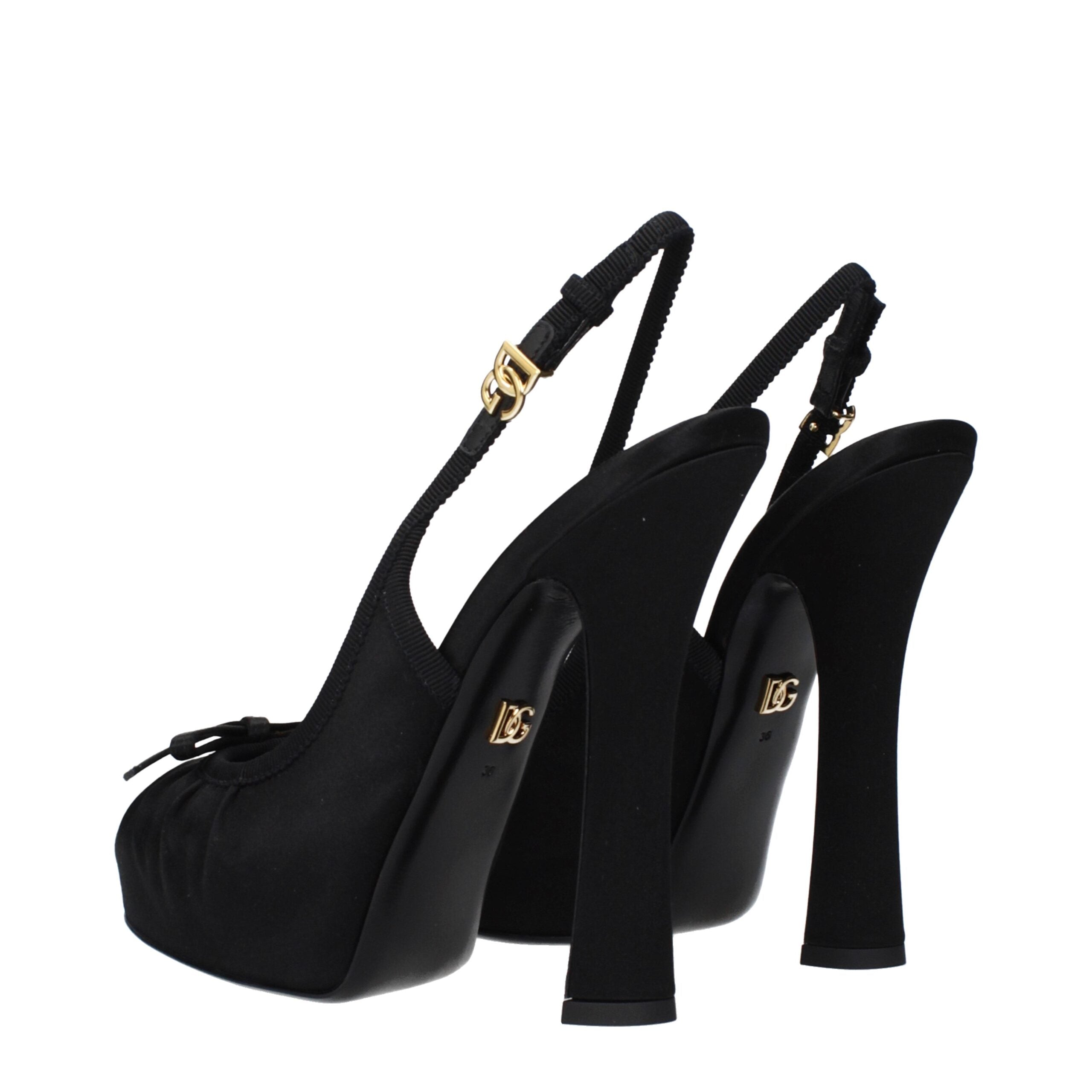 Dolce & Gabbana Black Satin High Heel Women's Pumps