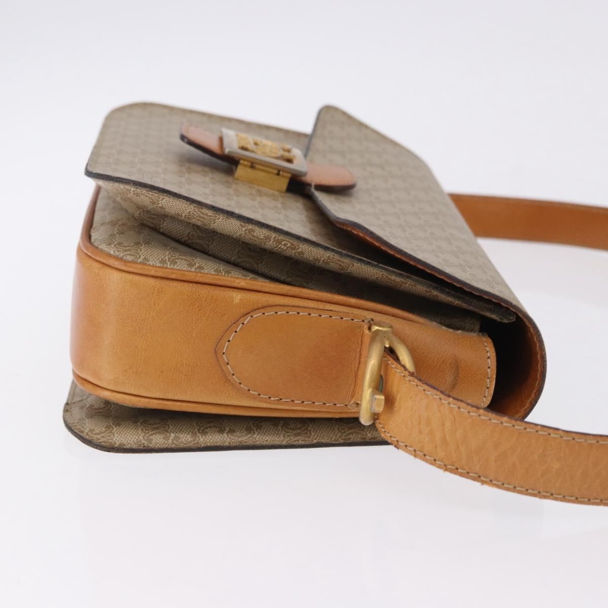 Celine Macadam Canvas Beige Canvas Shoulder Bag Bag (Pre-Owned)