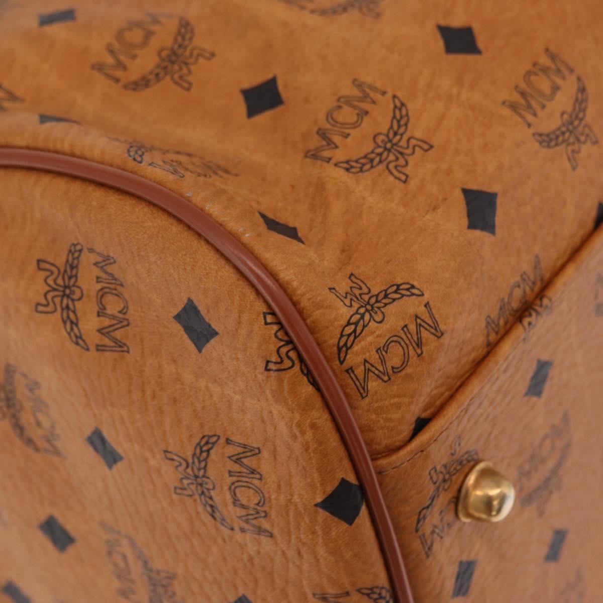MCM Vicetos Leather Brown Leather Travel Bag Bag (Pre-Owned)