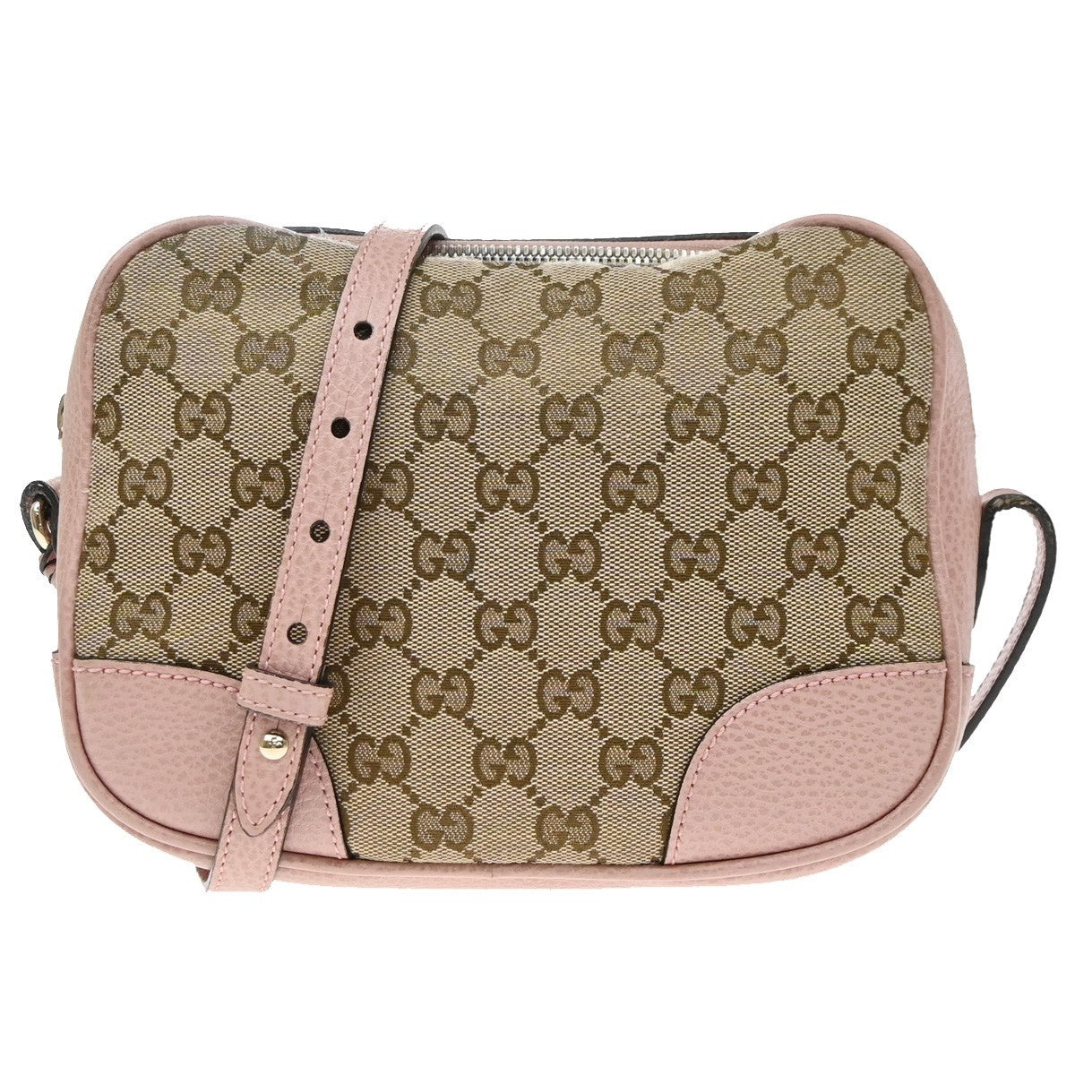 Gucci Bree Disco Gg Canvas With Leather Beige Canvas Crossbody Bag Bag (Pre-Owned)
