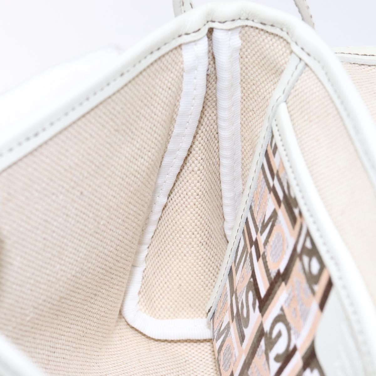 Salvatore Ferragamo Vintage Clutch Canvas Beige Canvas Clutche & Pouche Bag (Pre-Owned)