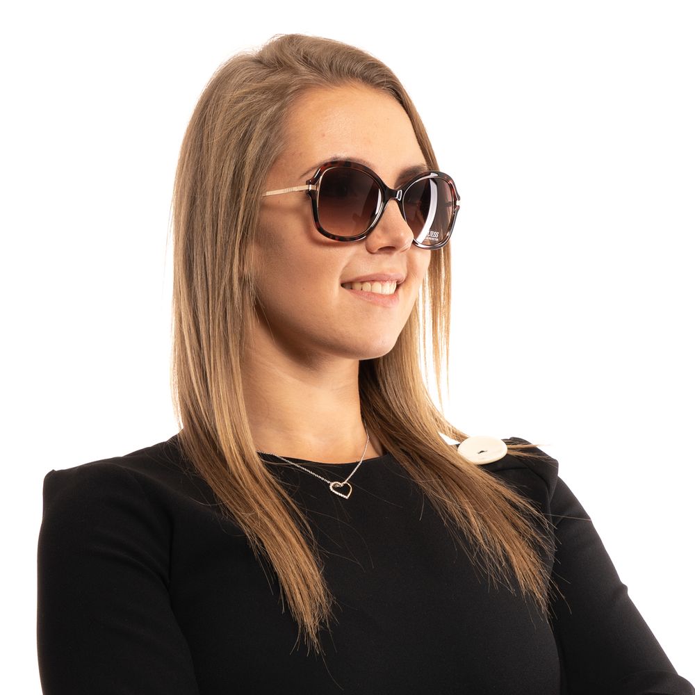 Guess Brown Metal & Plastic Women's Sunglasses