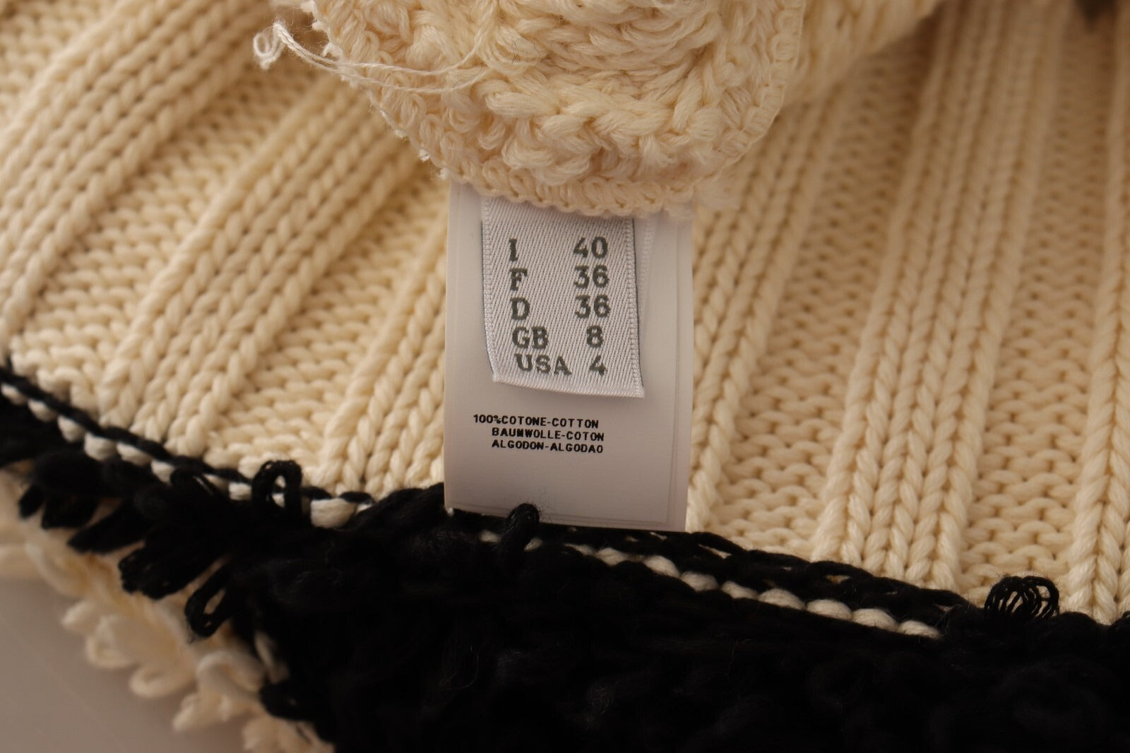 Philosophy Beige Black Short Sleeve Button Cardigan Women's Sweater (Pre-Owned)