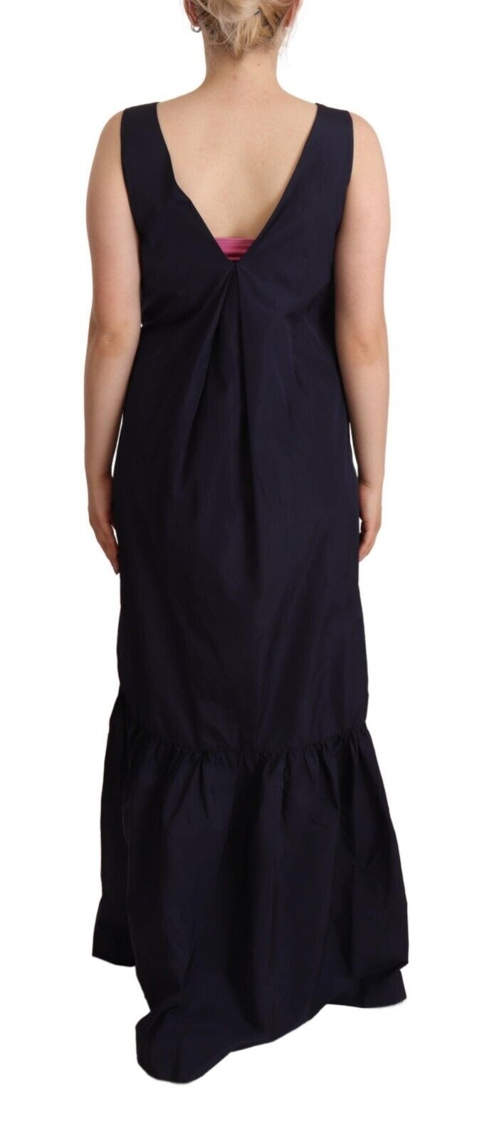 P.A.R.O.S.H. Navy Blue Sleeveless Round Neck Mermaid Long Women's Dress (Pre-Owned)