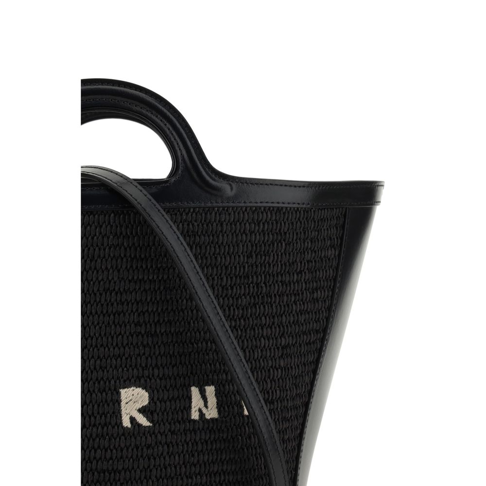 Marni Black Cotton Shoulder Women's Bag