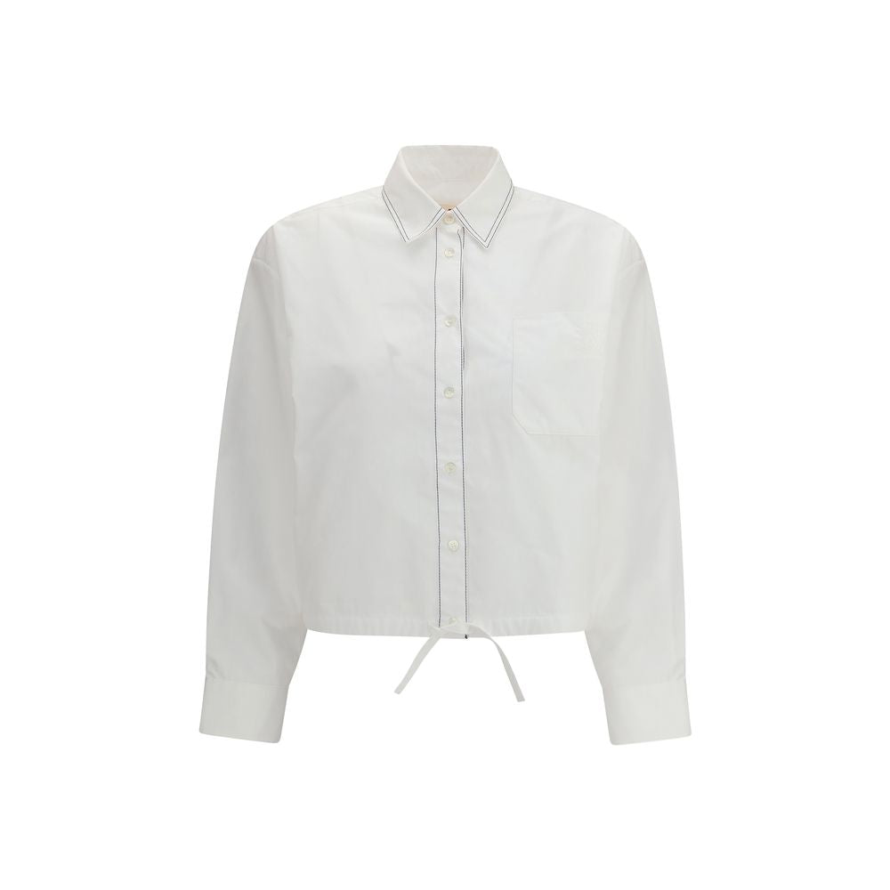 Marni White Cotton Shortsleeve Women's Shirt