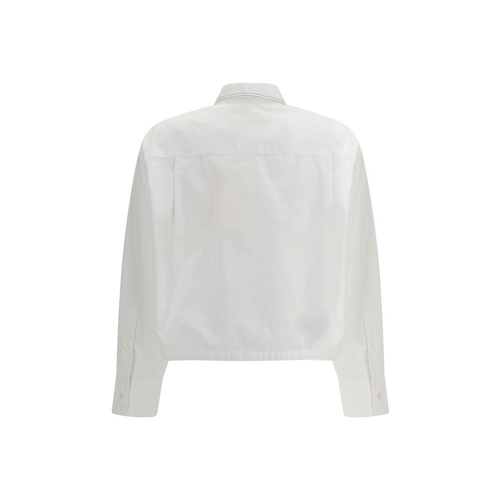 Marni White Cotton Shortsleeve Women's Shirt