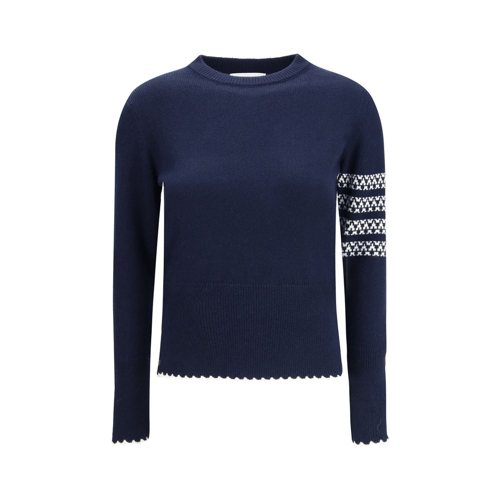 Thom Browne Blue Wool Oves Aries Women's Sweatshirt