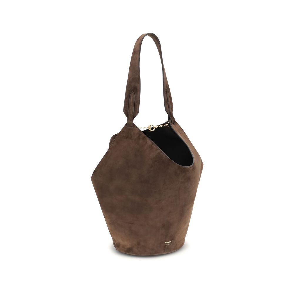 Khaite Brown Calf Leather Bos Taurus Shoulder Women's Bag