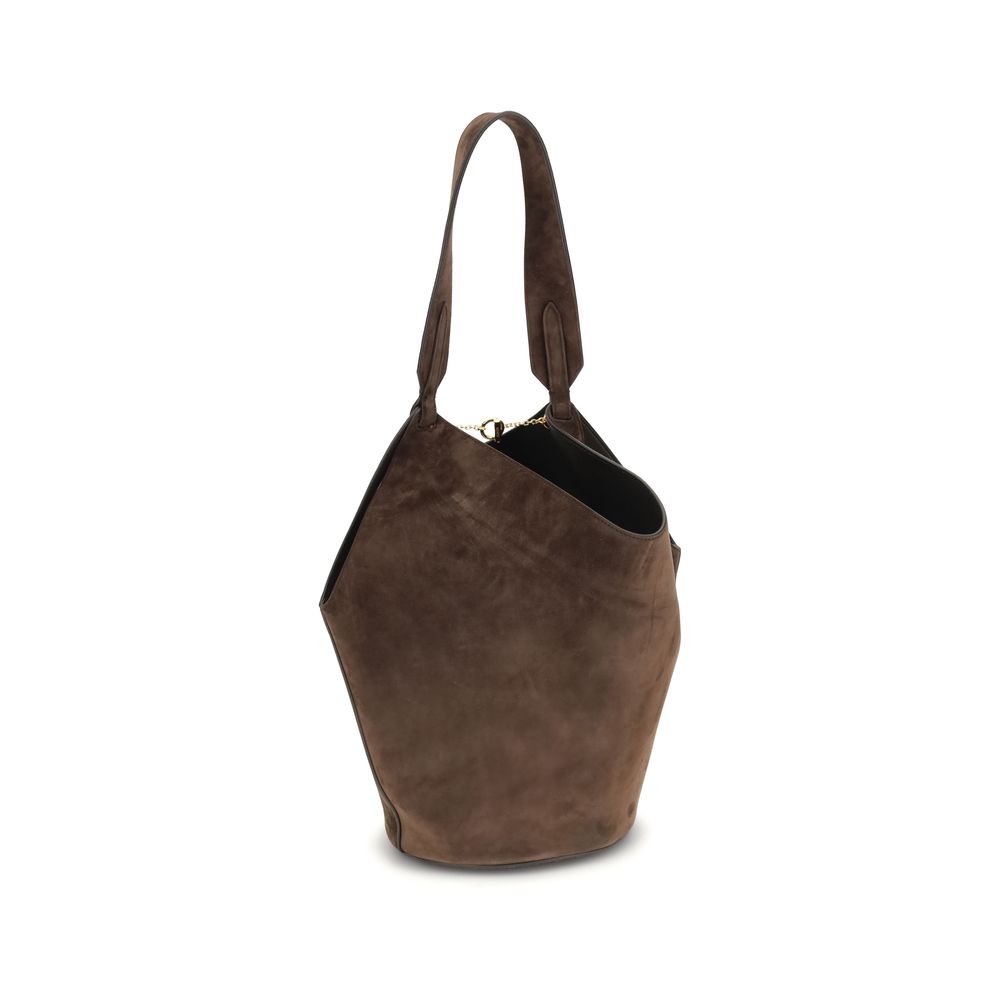 Khaite Brown Calf Leather Bos Taurus Shoulder Women's Bag