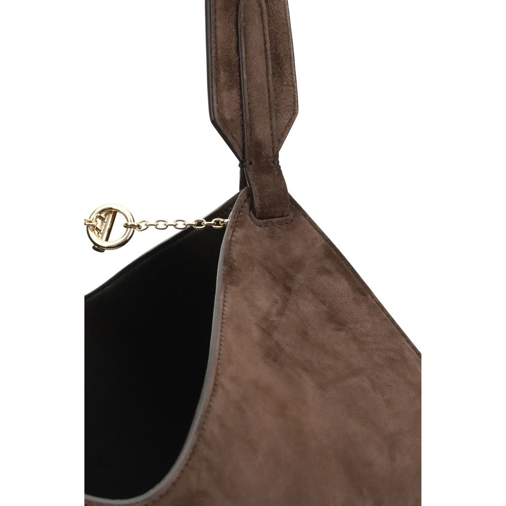 Khaite Brown Calf Leather Bos Taurus Shoulder Women's Bag