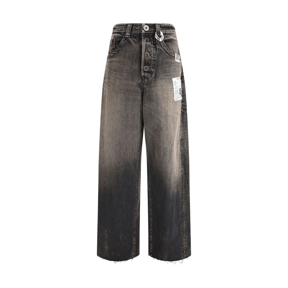 Maison Mihara Yasuhiro Black Cotton Jeans Women's Denim