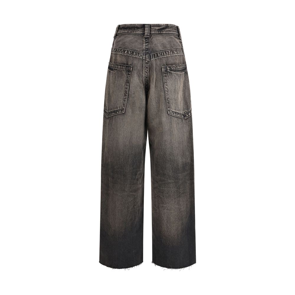 Maison Mihara Yasuhiro Black Cotton Jeans Women's Denim