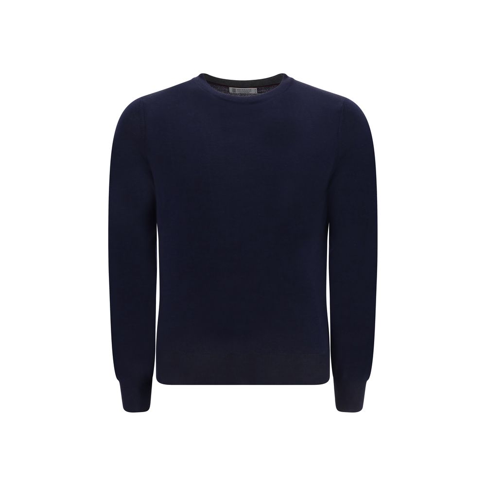 Brunello Cucinelli Blue Wool Oves Aries Men's Sweatshirt