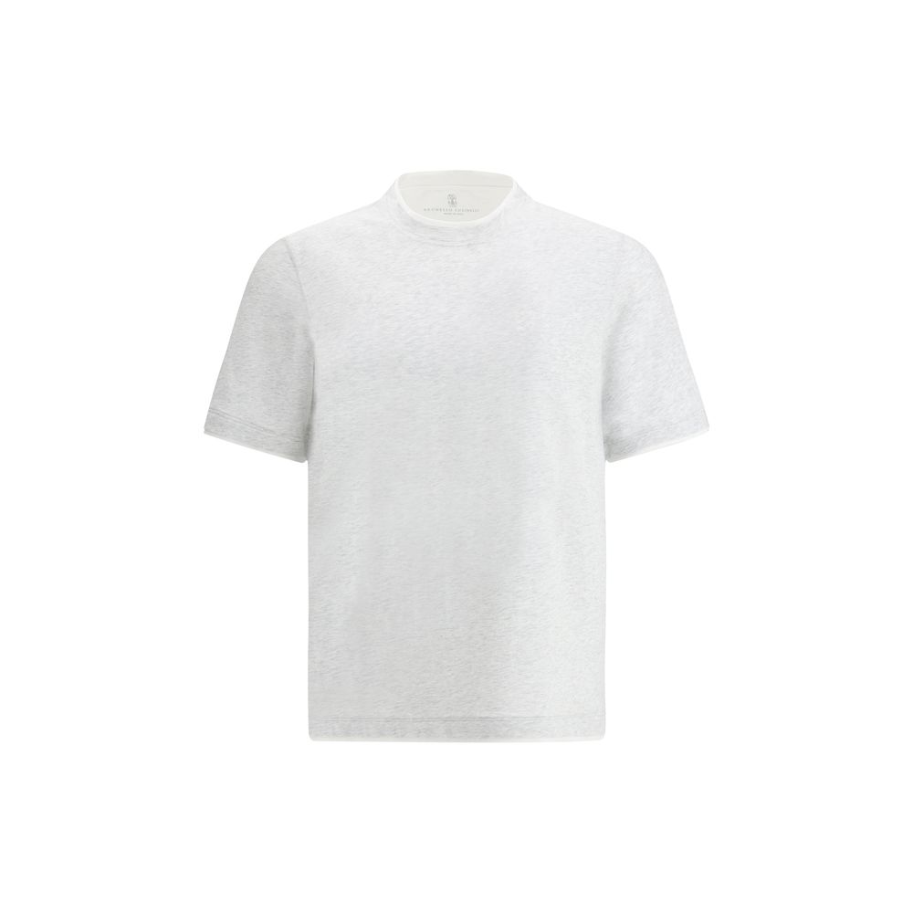 Brunello Cucinelli Gray Cotton Men's T-Shirt