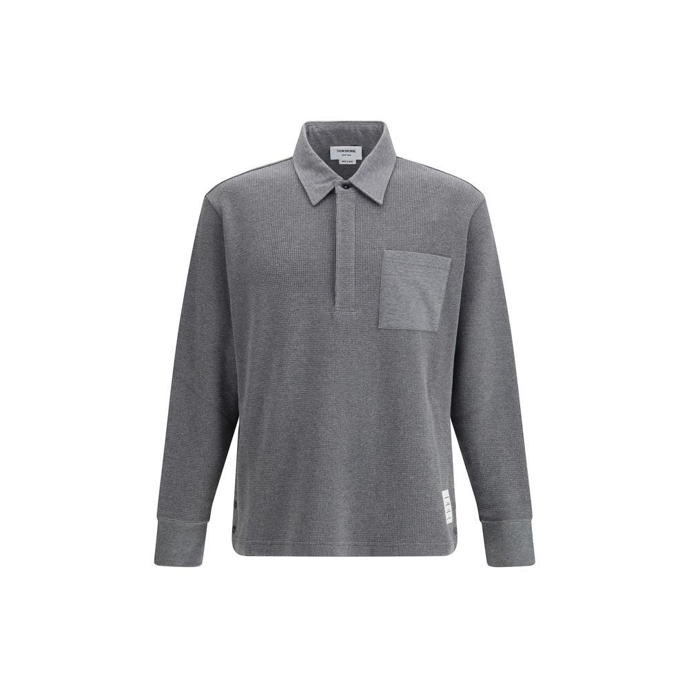 Thom Browne Gray Cotton Polo Men's Shirt