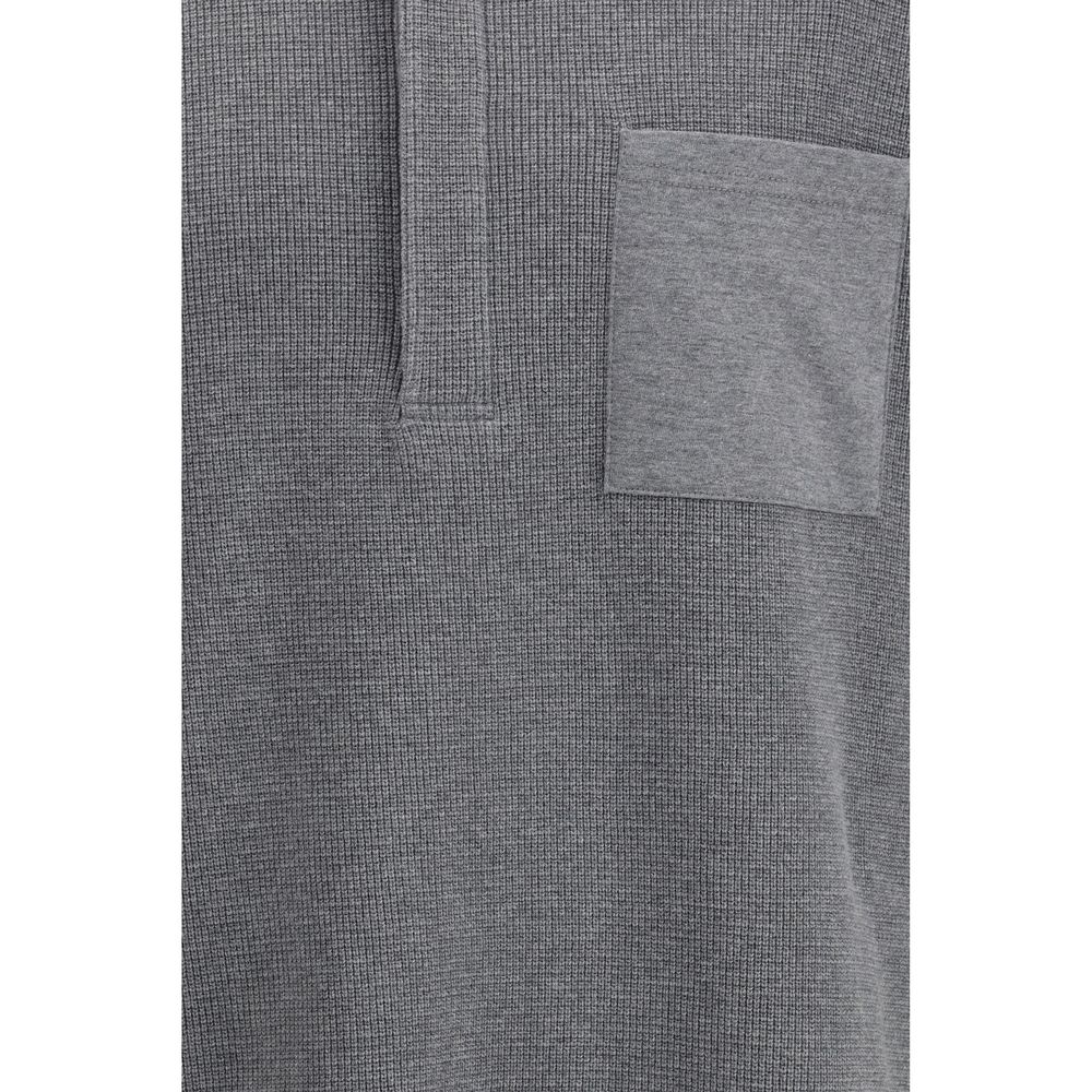Thom Browne Gray Cotton Polo Men's Shirt