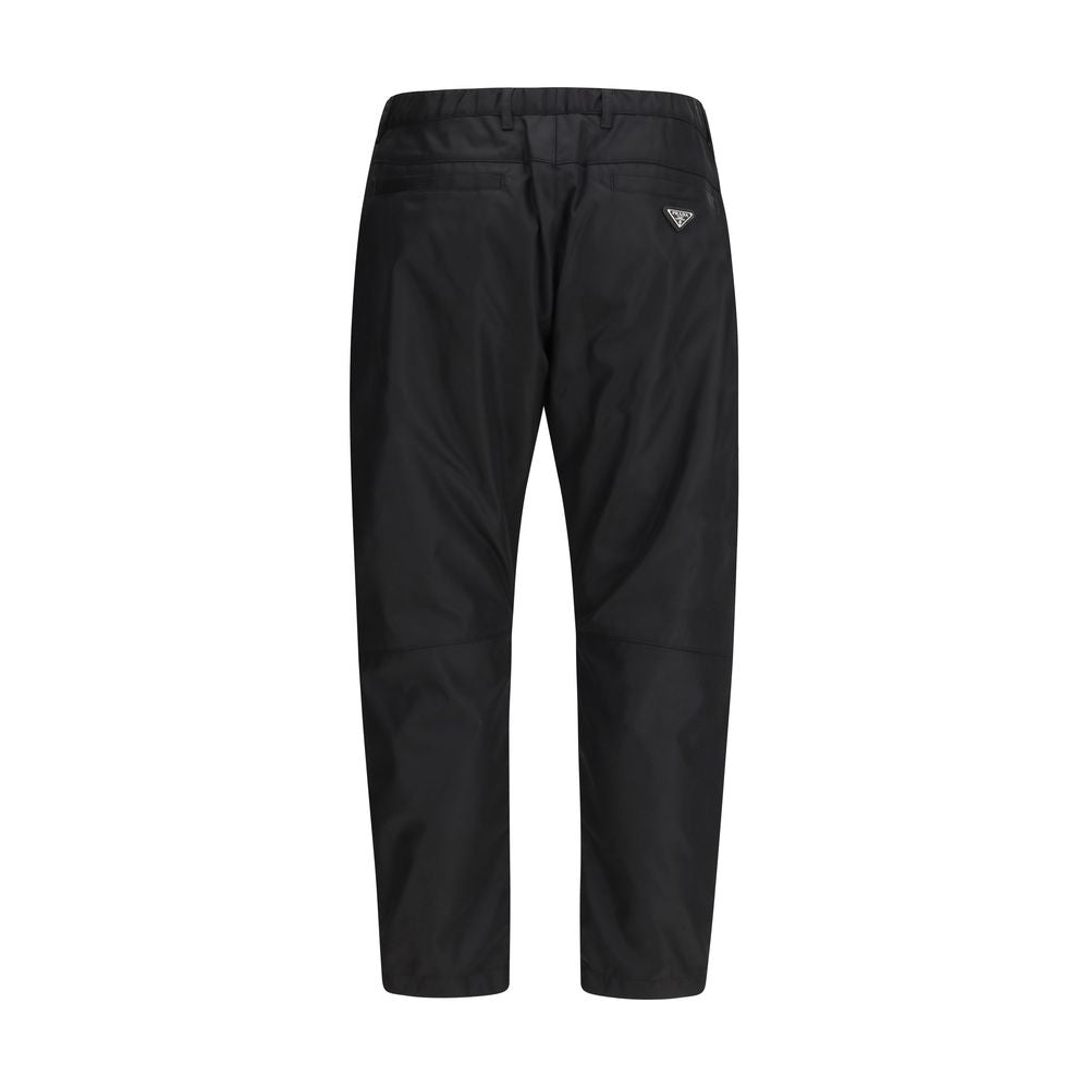 Prada Black Recycled Polyamide Casual Men's Pants