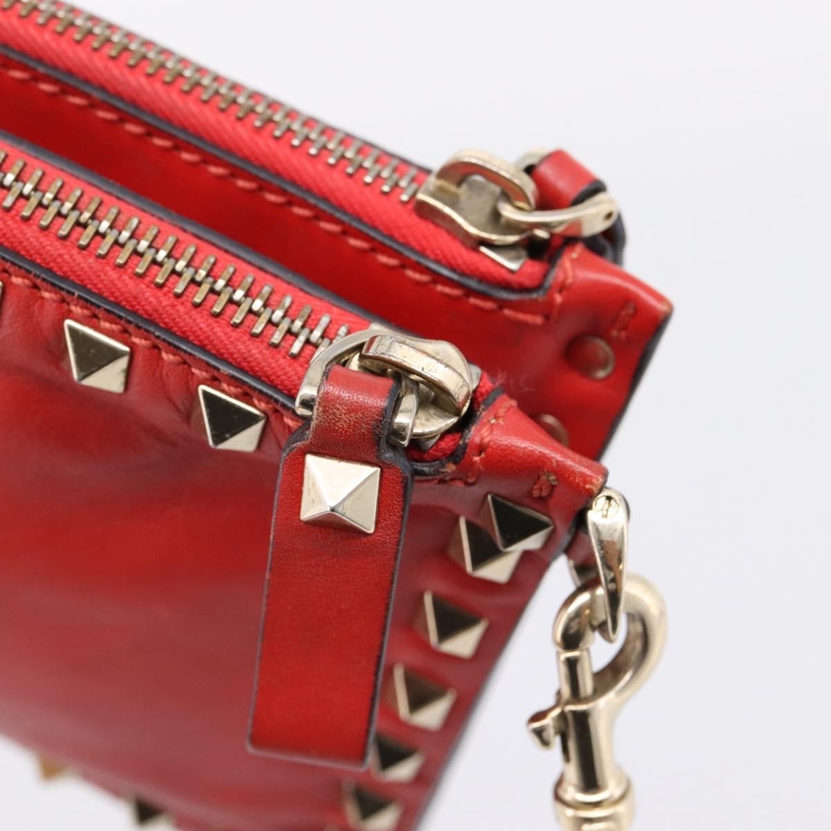 Valentino Garavani Rockstud Clutch Leather Black Leather Clutche & Pouche Bag (Pre-Owned)