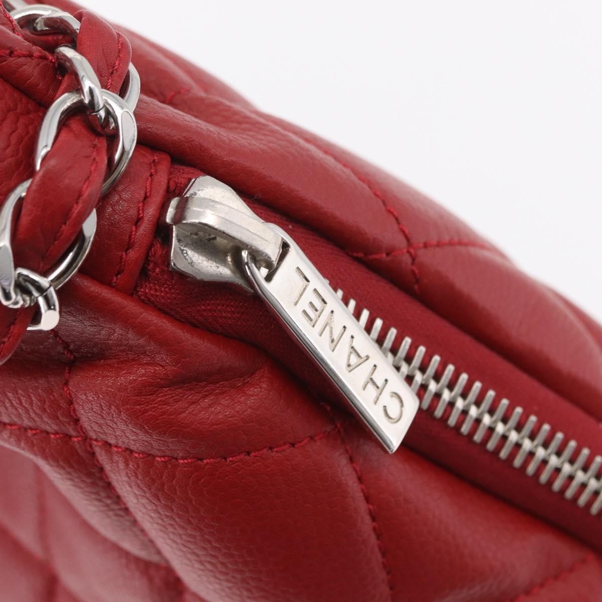 Chanel Timeless Cc Expandable Quilted Caviar Red Leather Tote Bag Bag (Pre-Owned)