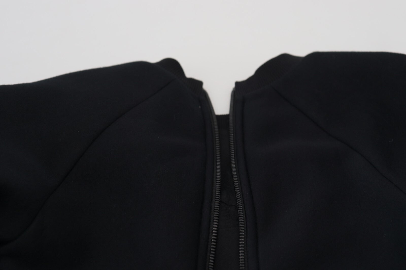 Philosophy Black Cropped Zipper Back Sweatshirt Women's Sweater (Pre-Owned)