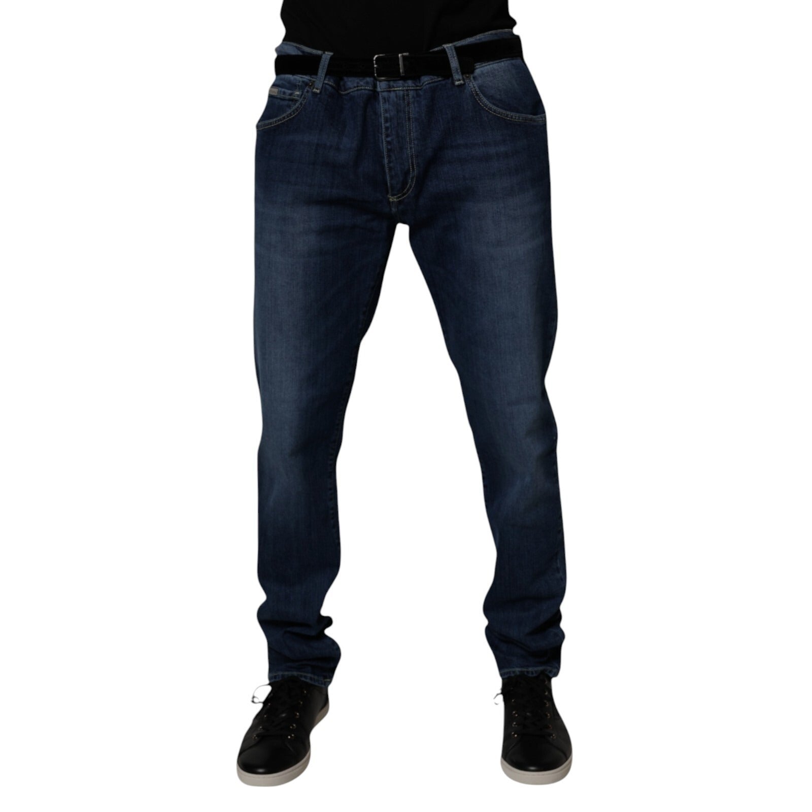 Dolce & Gabbana Blue Washed Cotton Stretch SkinnyDenim Men's Jeans