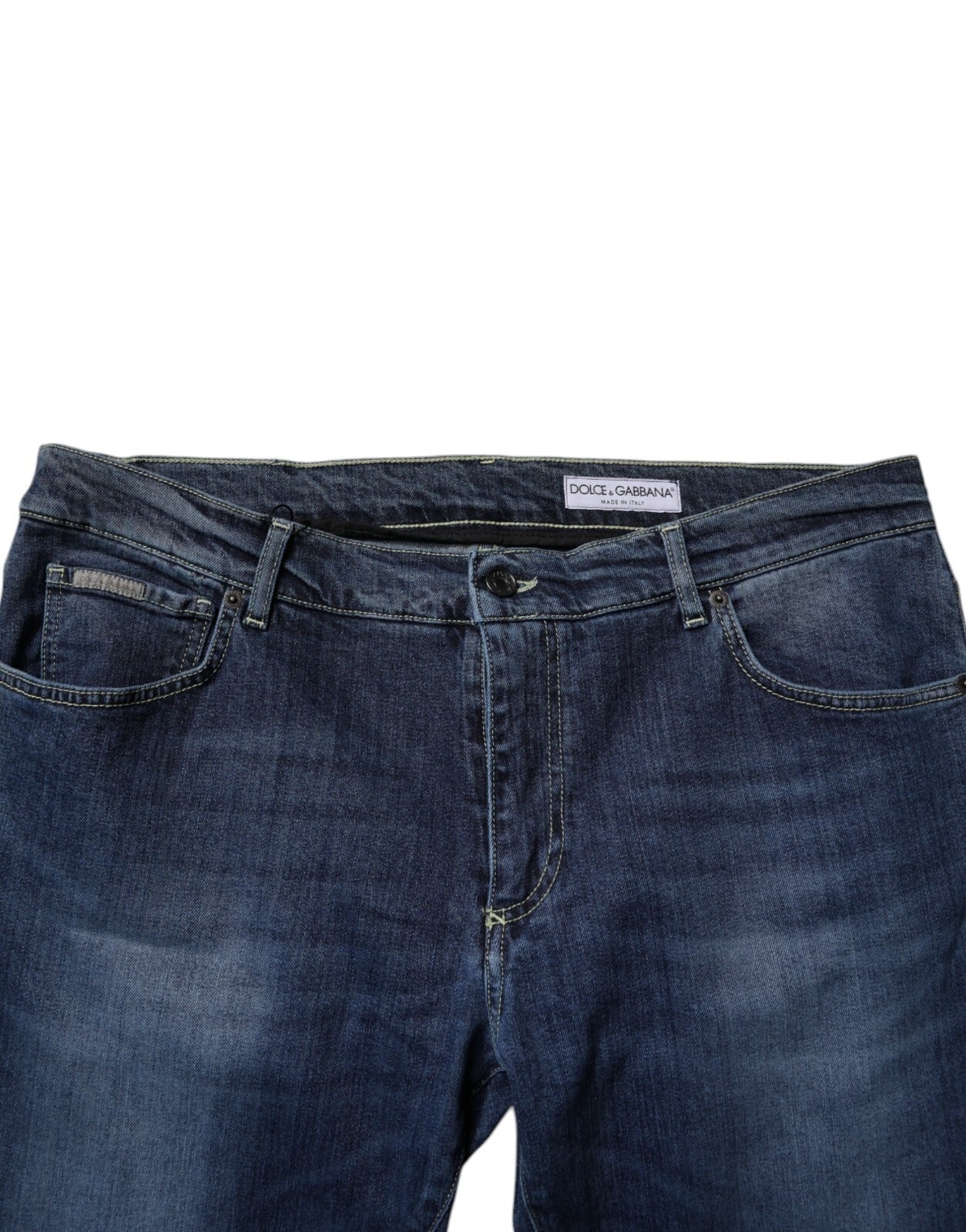 Dolce & Gabbana Blue Washed Cotton Stretch SkinnyDenim Men's Jeans