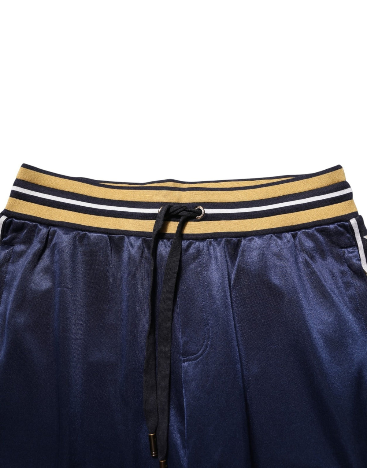 Dolce & Gabbana Blue Nylon Jogger Mid Waist Trouser Men's Pants (Pre-Owned)