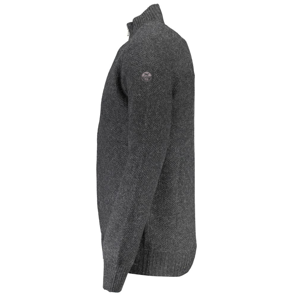 North Sails Grigio Wool Men Men's Cardigan