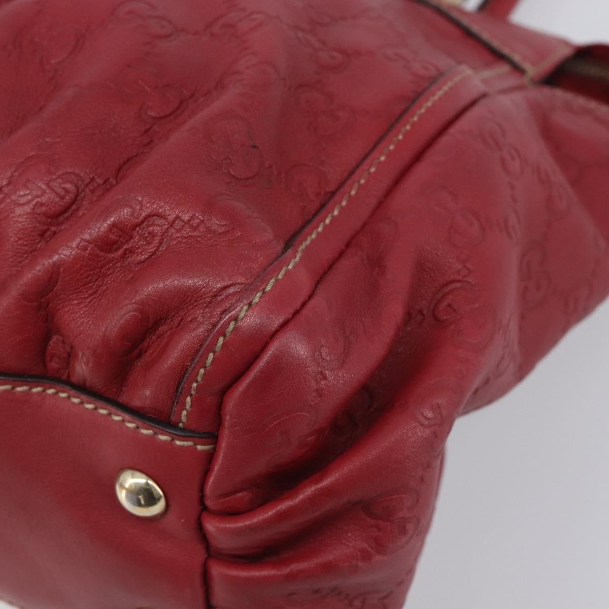 Gucci D Ring Guccissima Leather Red Leather Tote Bag Bag (Pre-Owned)