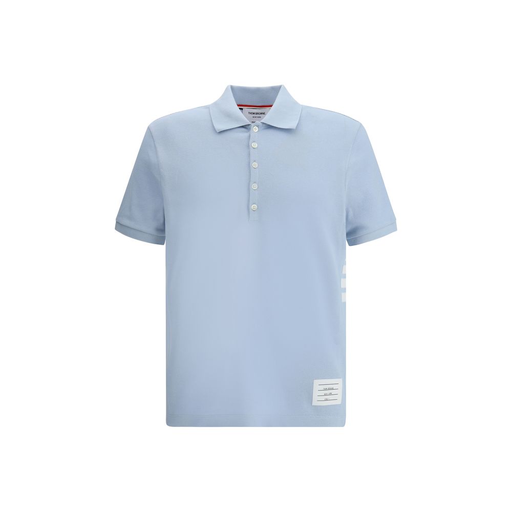 Thom Browne Blue Cotton Polo Men's Shirt