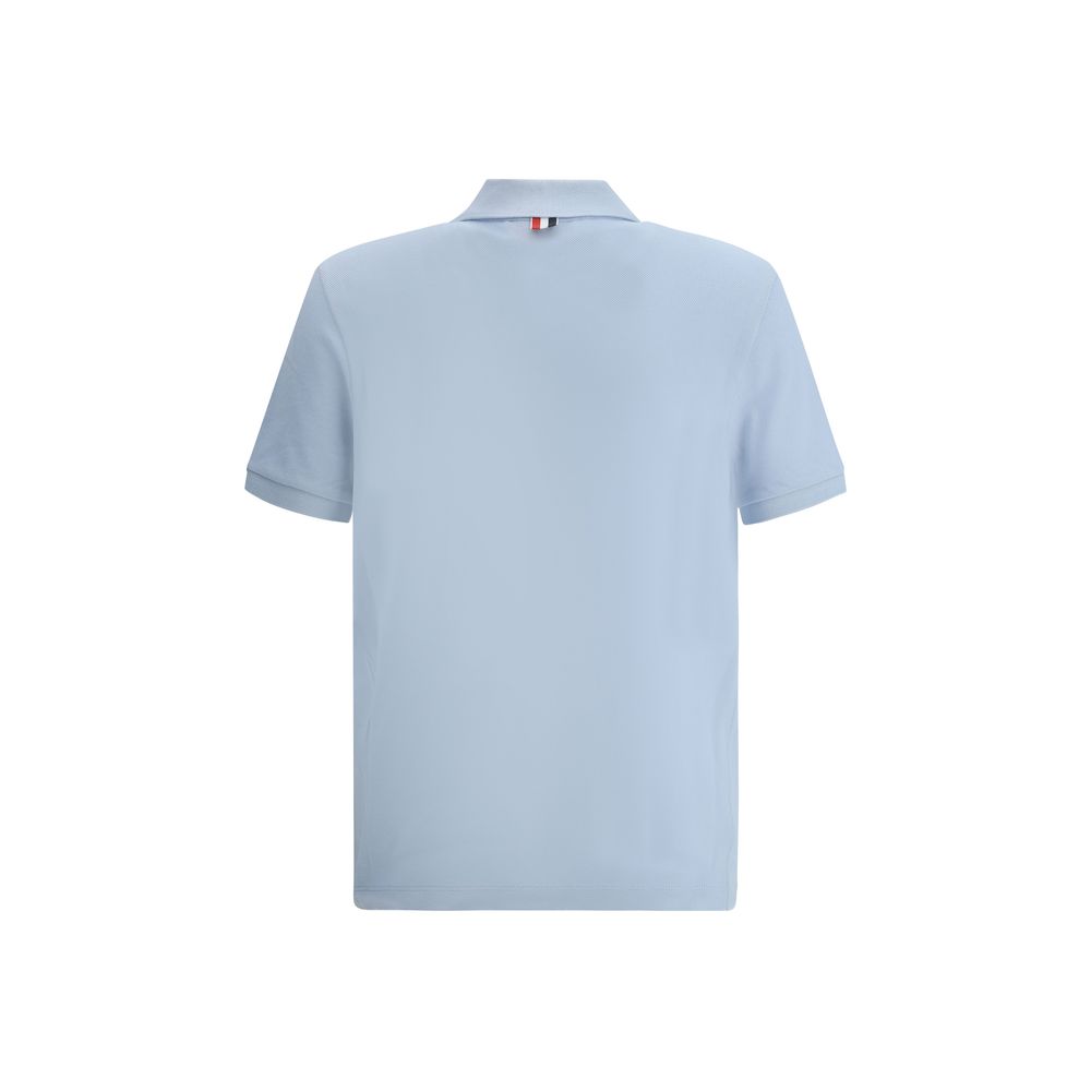 Thom Browne Blue Cotton Polo Men's Shirt