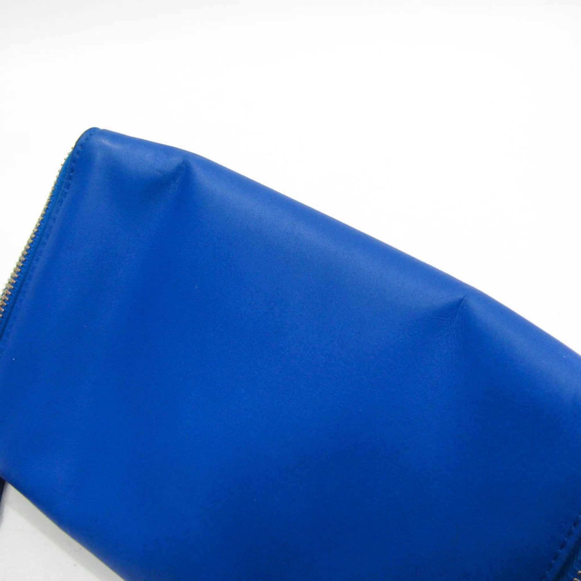Bottega Veneta Blue Leather Clutch Bag (Pre-Owned)