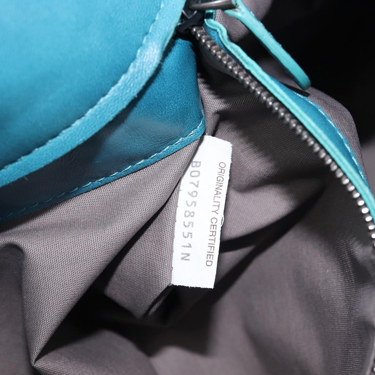 Bottega Veneta Adjustable Flap Intrecciato Nappa Blue Leather Shoulder Bag Bag (Pre-Owned)