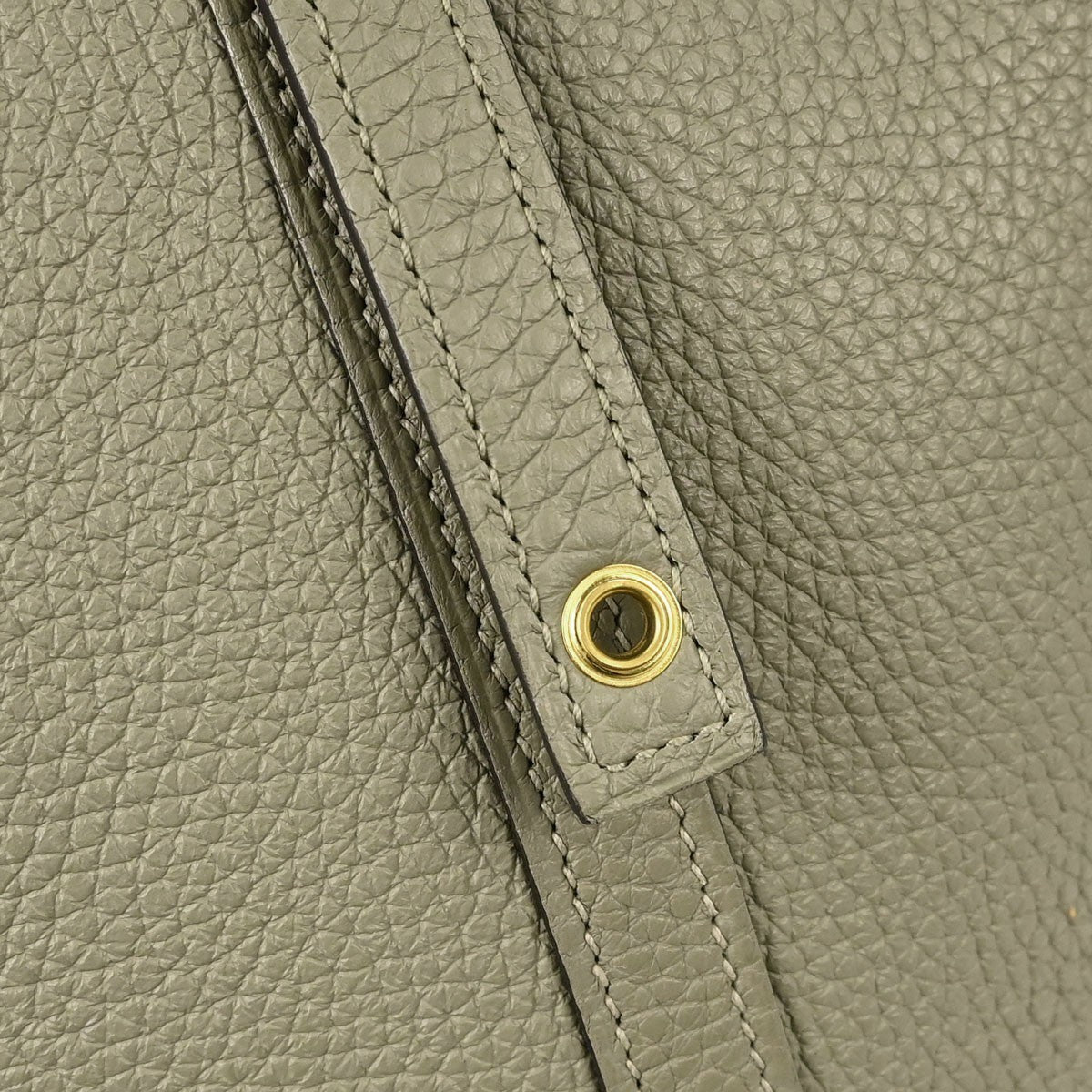 Hermes Picotin Lock Clemence Green Leather Handbag (Pre-Owned)