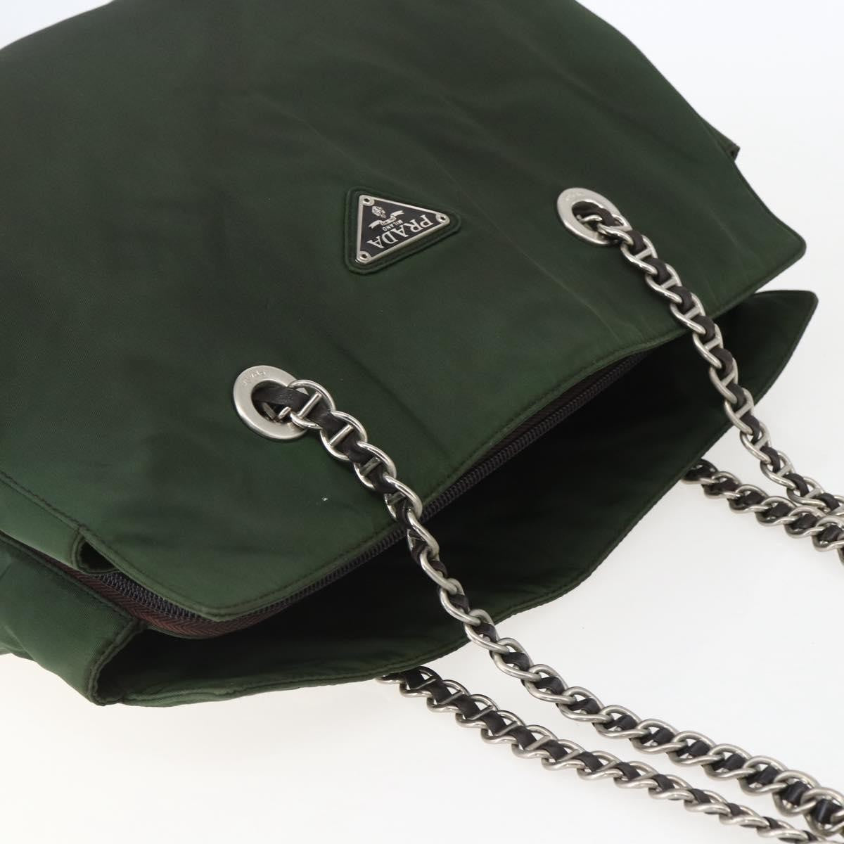 Prada Re-Edition 1995 Chain Quilted Re-Nylon Khaki Nylon Tote Bag Bag (Pre-Owned)