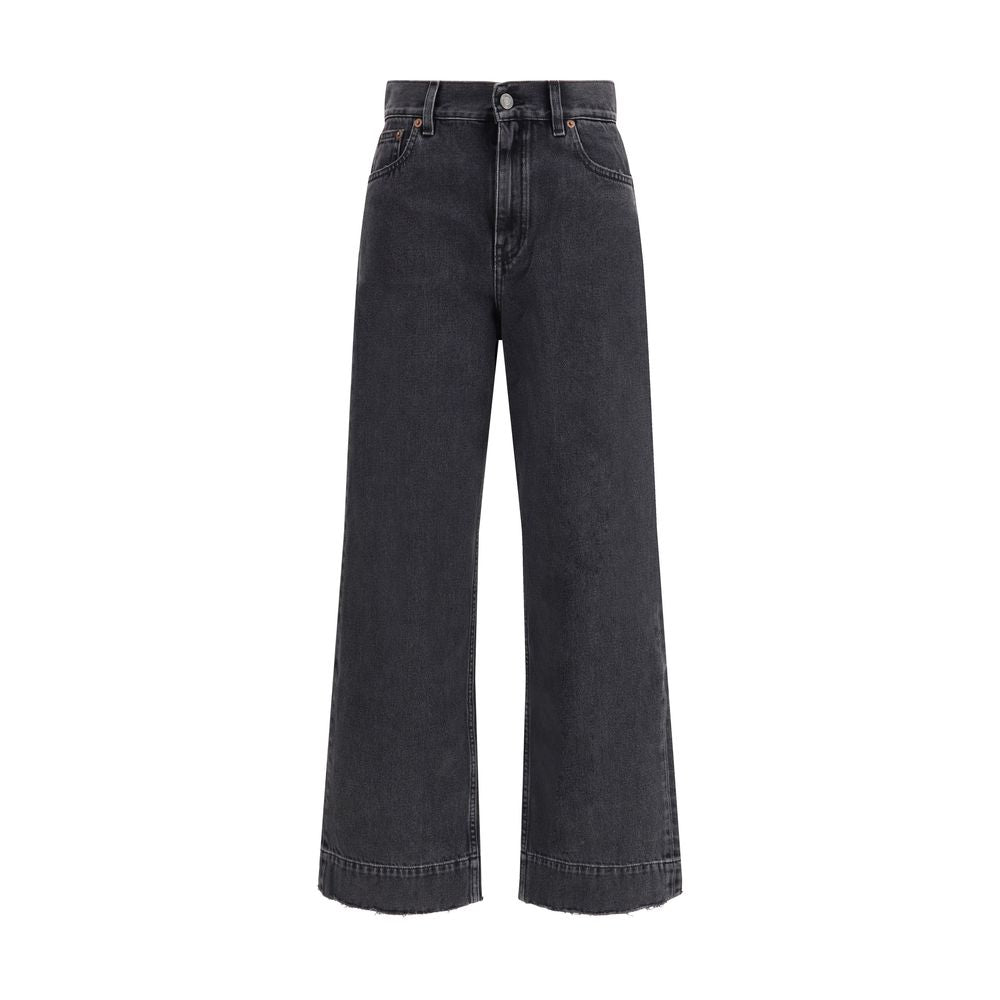 Chloé Black Cotton High-Waisted Women's Jean