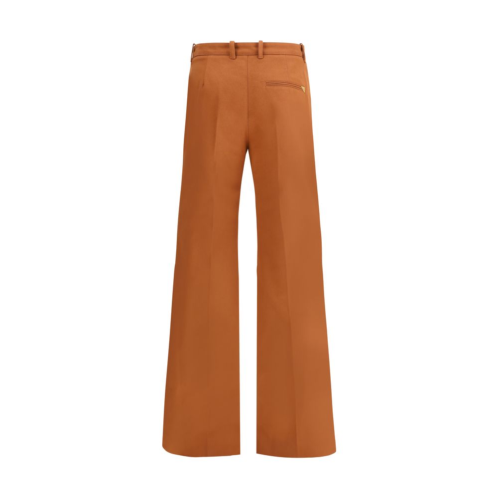 Chloé Brown Cotton Flared Women's Pants