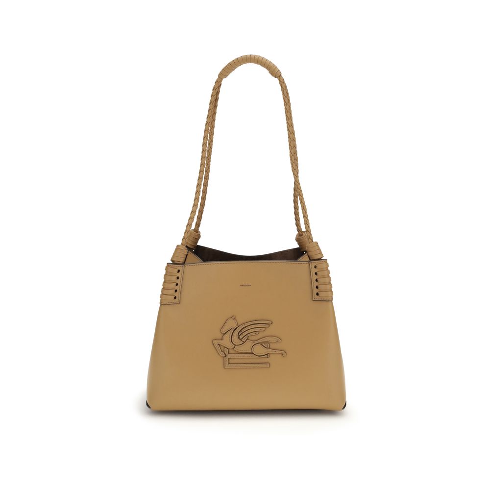Etro Beige Calf Leather Bos Taurus Shoulder Women's Bag