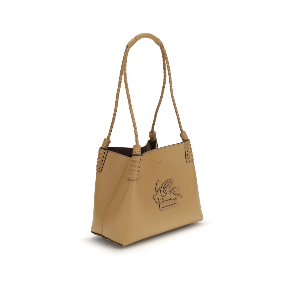 Etro Beige Calf Leather Bos Taurus Shoulder Women's Bag